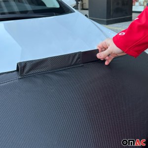 Audi A4 Bonnet Bra - Omac - Half - Vinyl Carbon - '04-'08